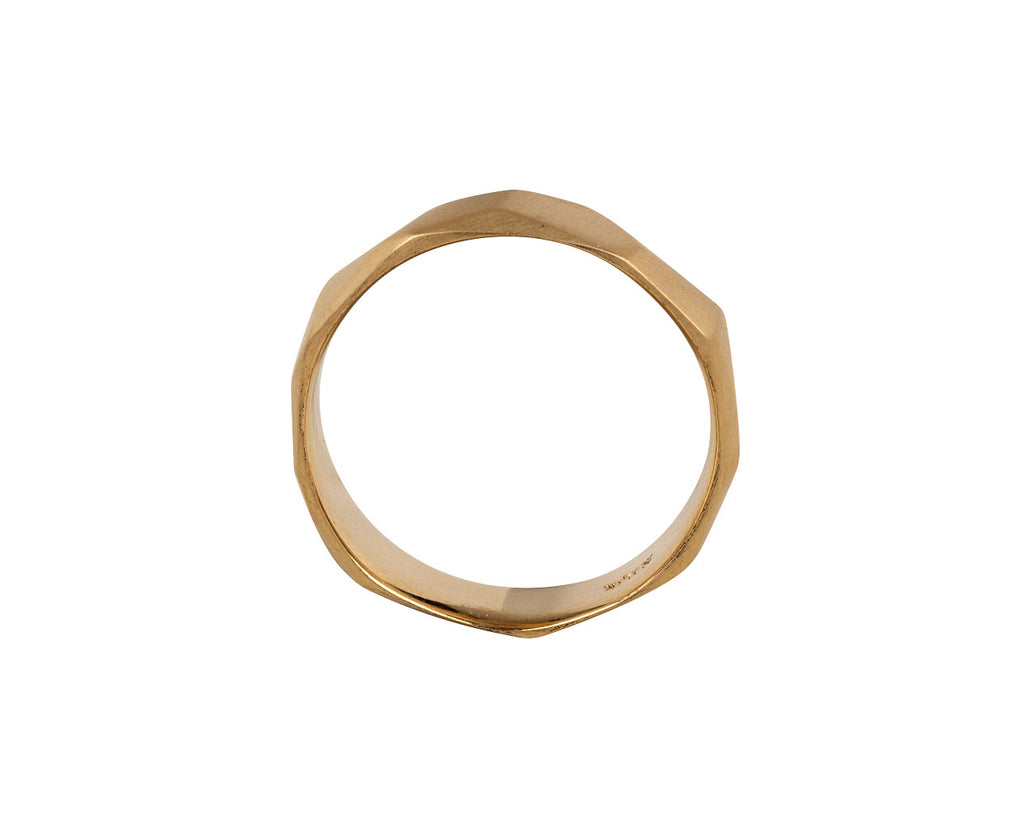 Gold Men's Faceted Band