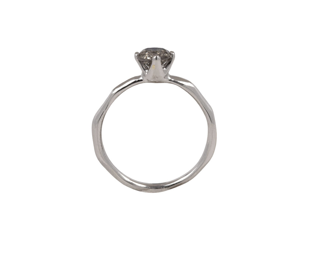 Rebecca Overmann Night Sky Light Salt and Pepper Diamond Solitiare Top