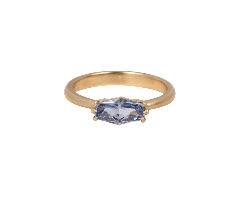 2ct Natural Light Blue Sapphire Diamond ring 14K White Gold – Dainty by Dee