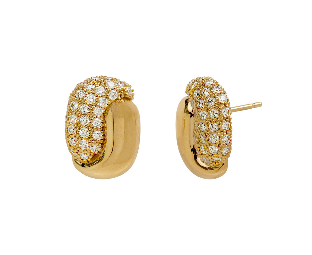 Small Diamond Holos Hug Stud Earrings