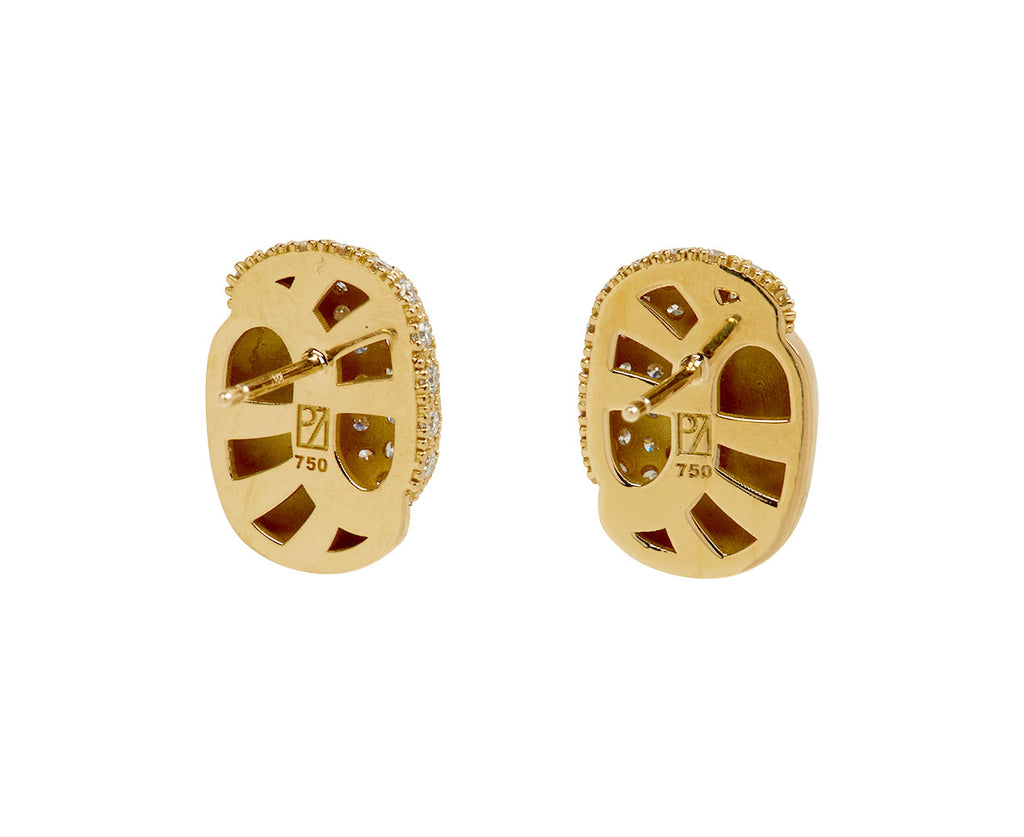 Small Diamond Holos Hug Stud Earrings