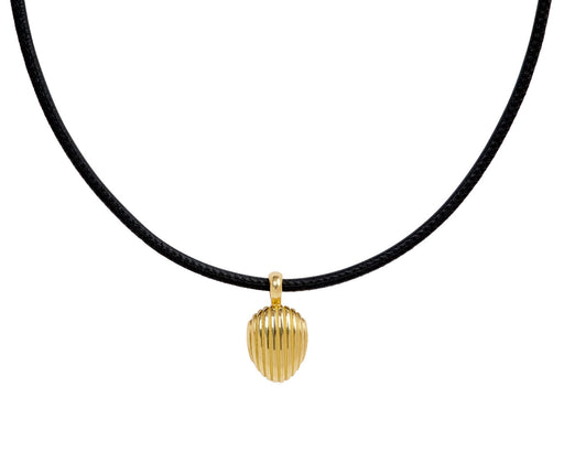 Isla Shield Pendant Leather Cord Necklace