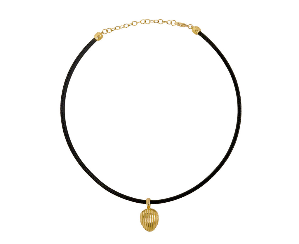 Isla Shield Pendant Leather Cord Necklace