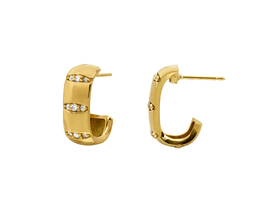 Diamond Veda Squared Hoop Earrings