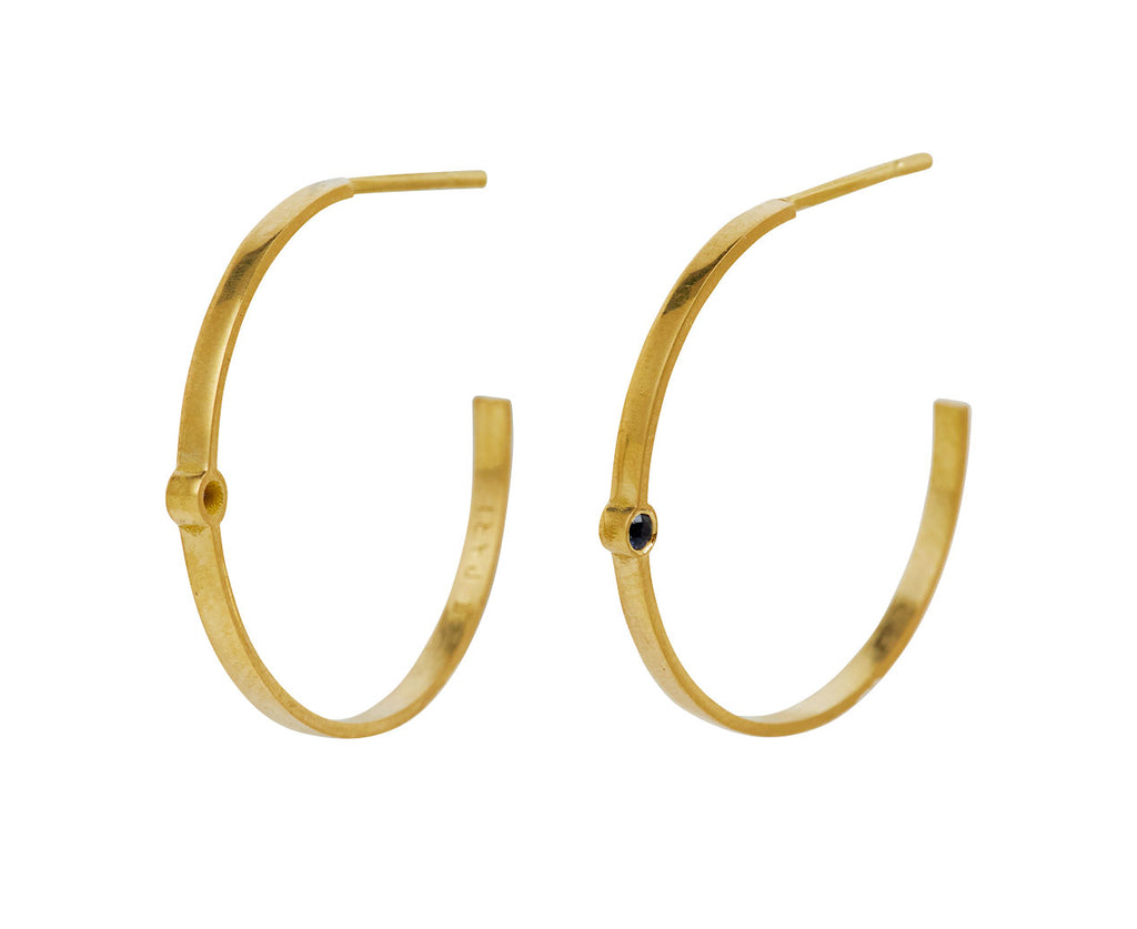 Small Blue Sapphire Cassini Hoop Earrings