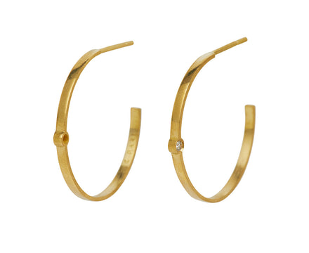 Small Diamond Cassini Hoop Earrings