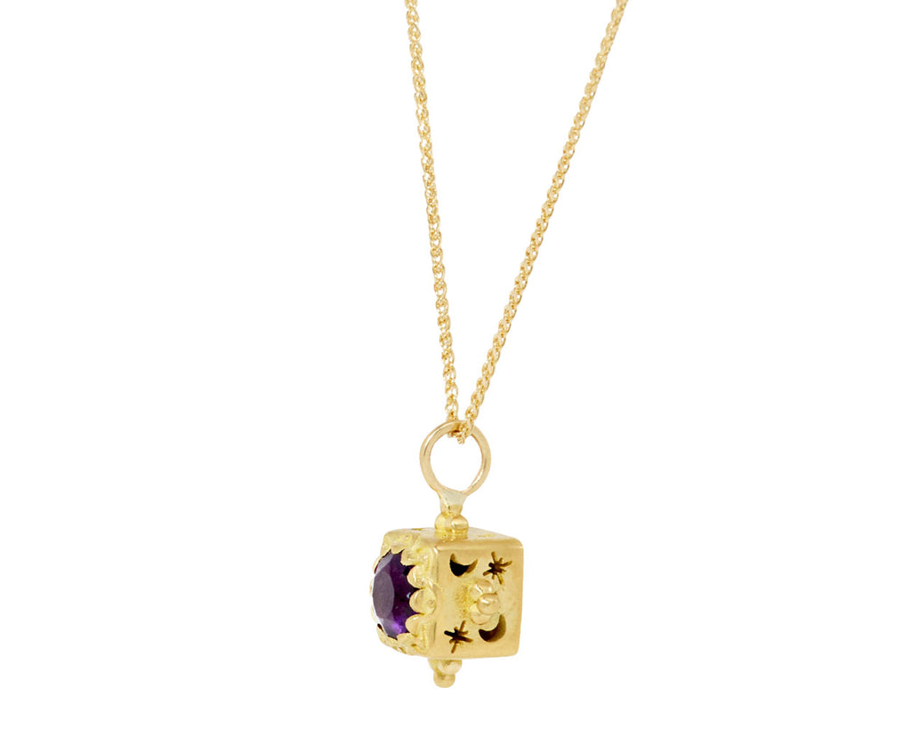 Amethyst Pandoras Box Pendant Necklace