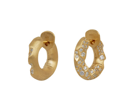 Diamond Eternity Huggie Hoop Earrings