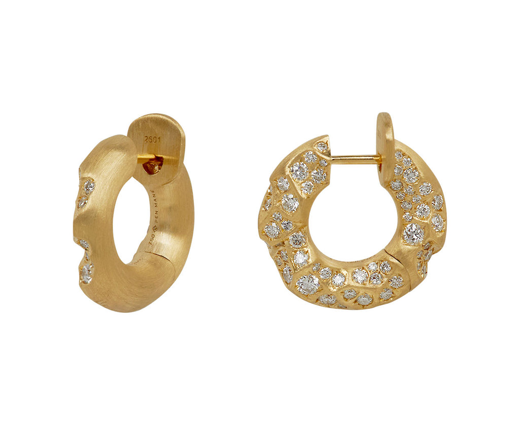 Diamond Eternity Huggie Hoop Earrings