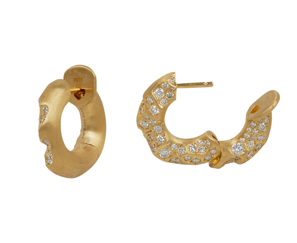 Diamond Eternity Huggie Hoop Earrings