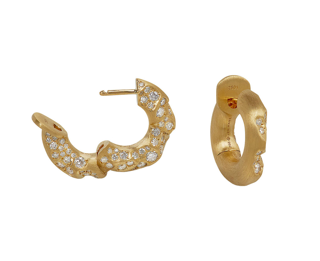 Diamond Eternity Huggie Hoop Earrings