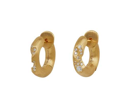 Quarter Diamond Huggie Hoop Earrings