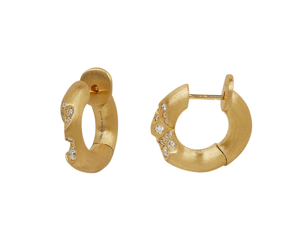 Quarter Diamond Huggie Hoop Earrings