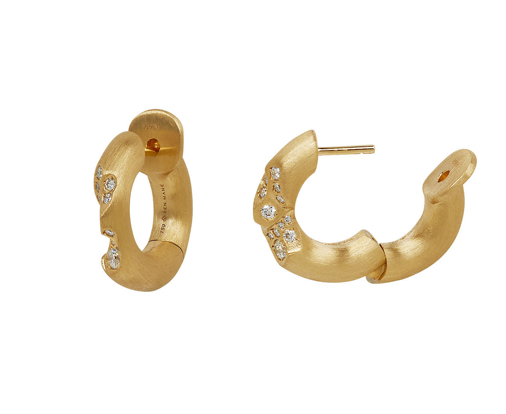 Quarter Diamond Huggie Hoop Earrings