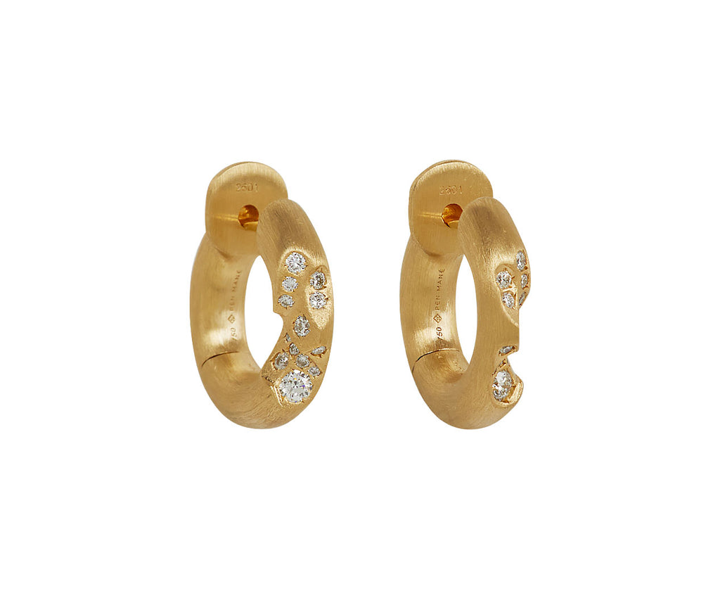 Quarter Diamond Huggie Hoop Earrings