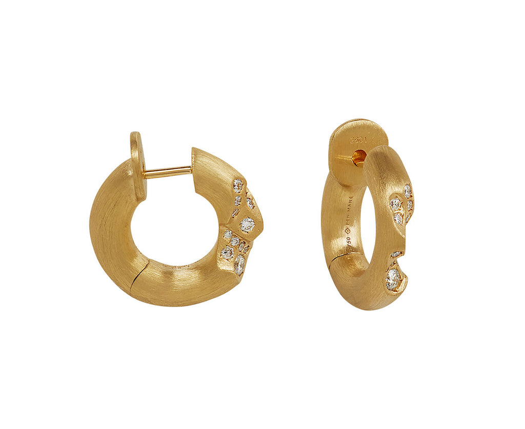 Quarter Diamond Huggie Hoop Earrings