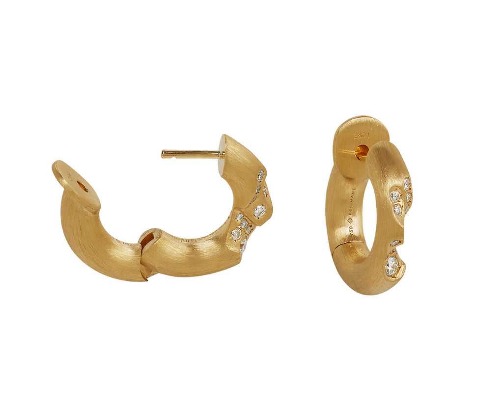 Quarter Diamond Huggie Hoop Earrings