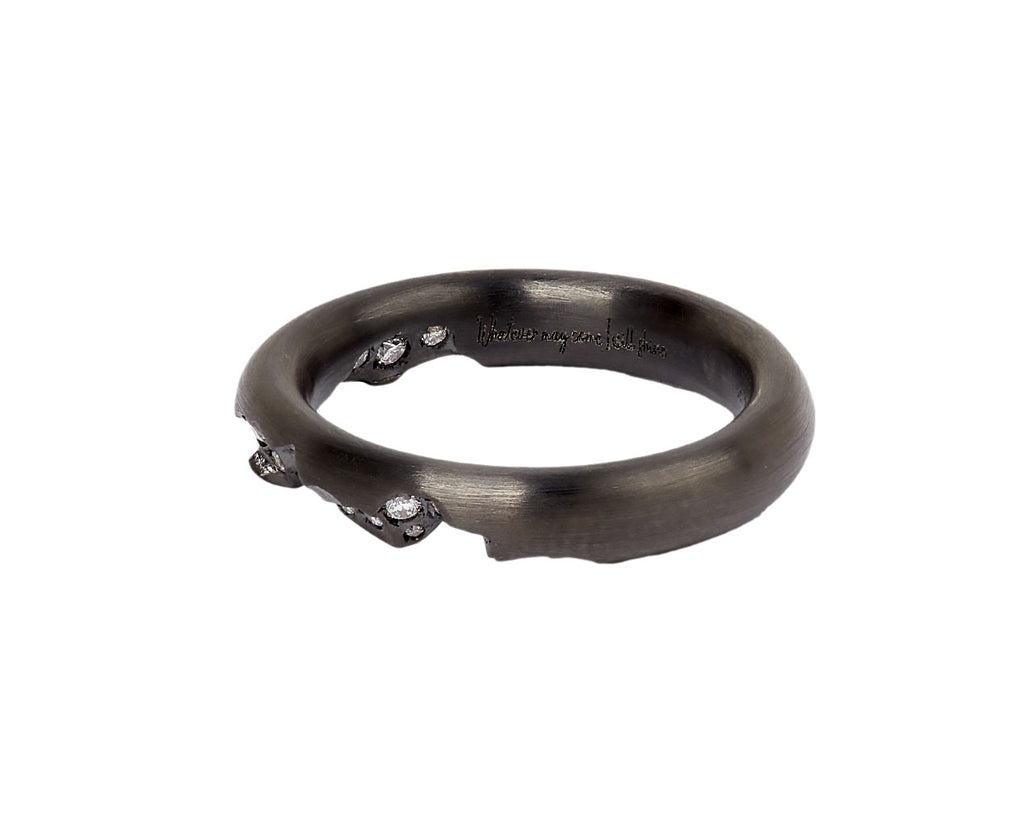 Blackened Demi Diamond Band