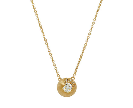 Pen Mane Diamond Sphere Flottee Necklace