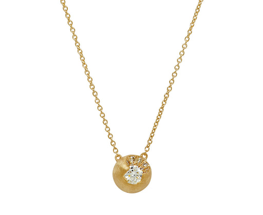 Pen Mane Diamond Sphere Flottee Necklace