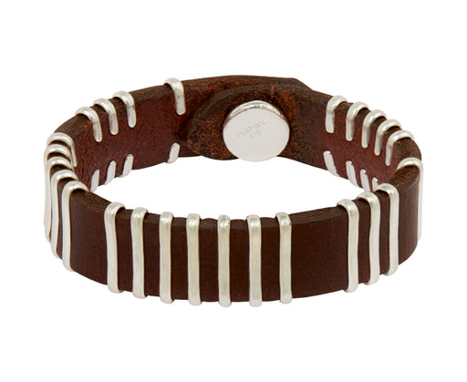 Jill Platner Brown Leather Birch Bracelet