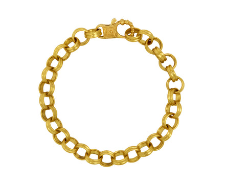 Large Double Link Bracelet with Large Fibula clasp