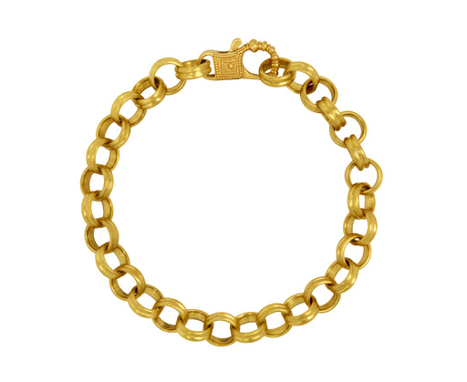 Large Double Link Bracelet with Large Fibula clasp