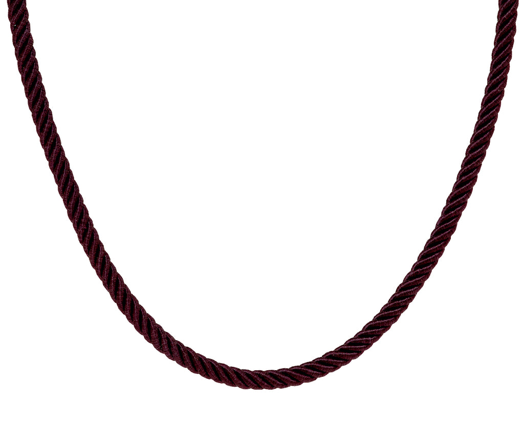 Aubergine Twisted Silk Rope Collar