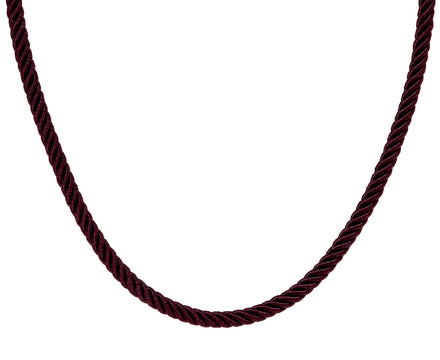 Aubergine Twisted Silk Rope Collar