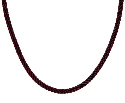 Aubergine Twisted Silk Rope Collar