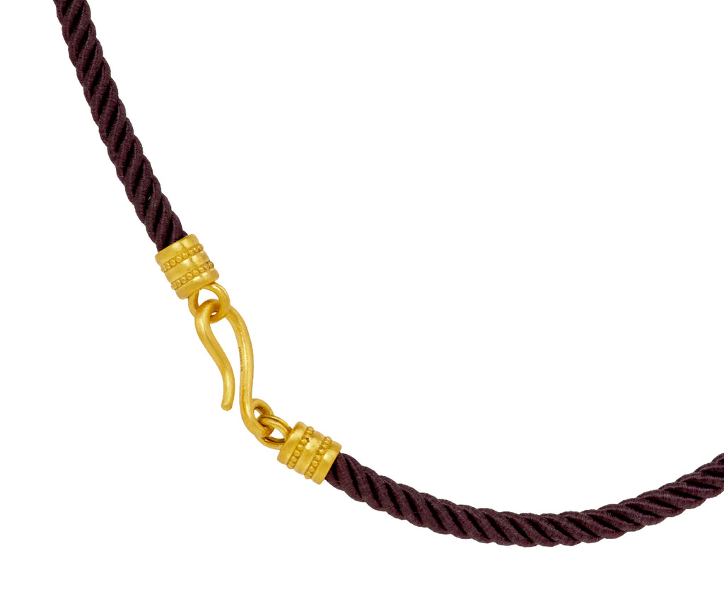 Aubergine Twisted Silk Rope Collar