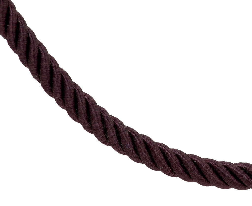 Aubergine Twisted Silk Rope Collar
