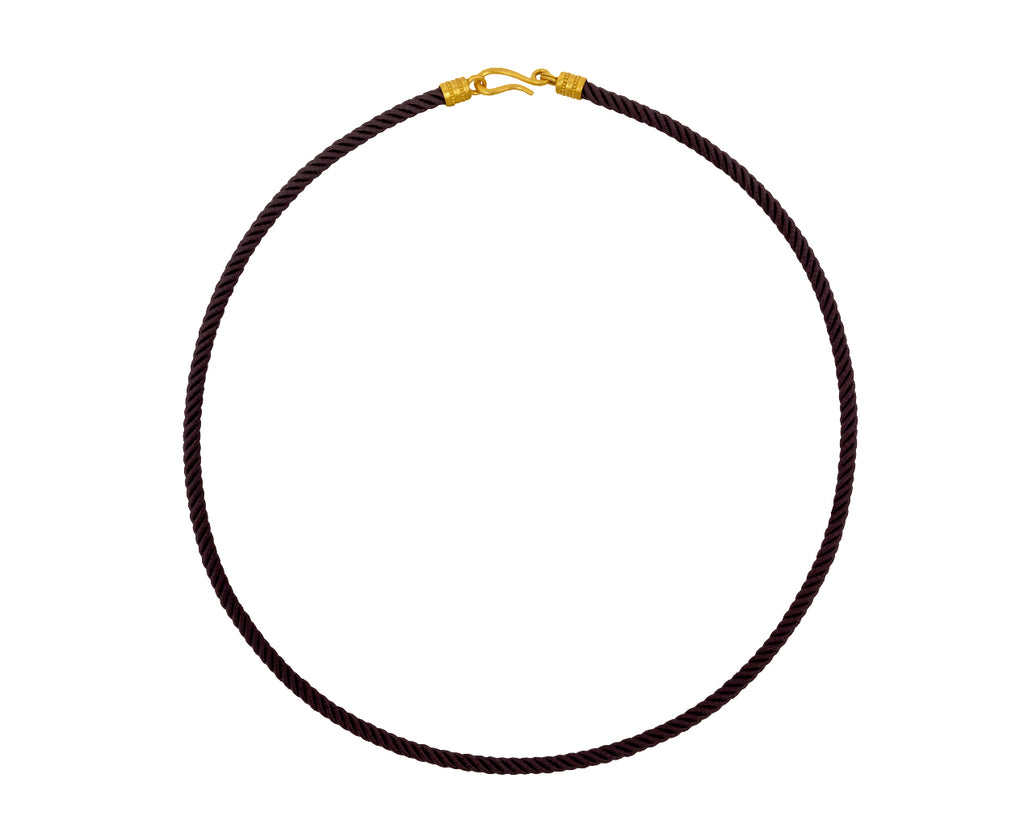 Aubergine Twisted Silk Rope Collar