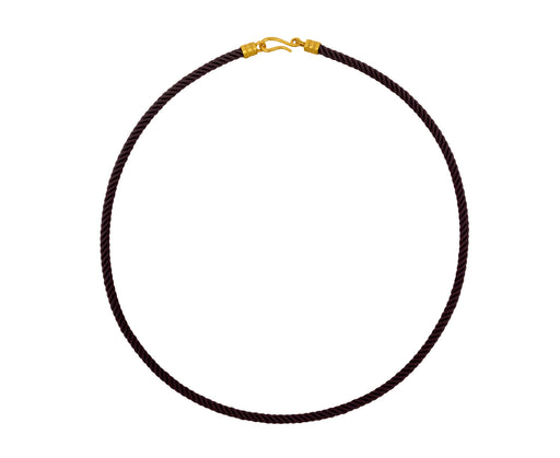 Aubergine Twisted Silk Rope Collar - TWISTonline 