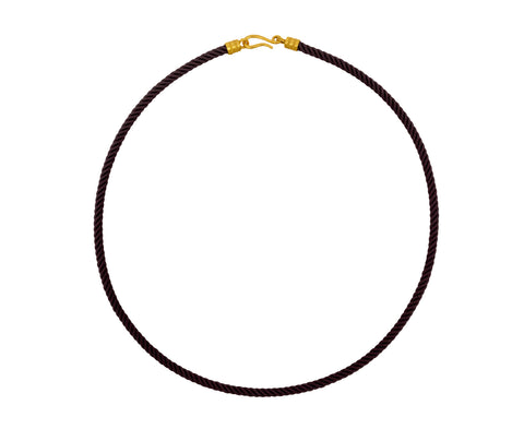 Aubergine Twisted Silk Rope Collar - TWISTonline 