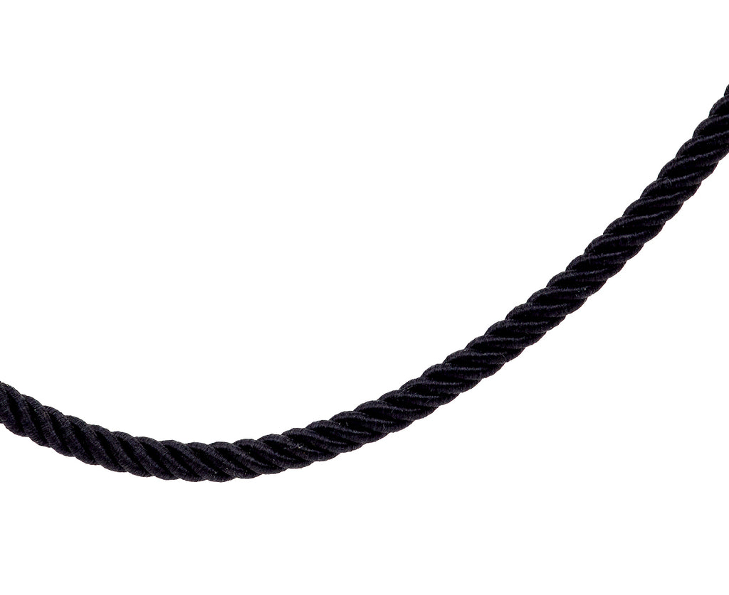 Black Twisted Silk Rope Collar