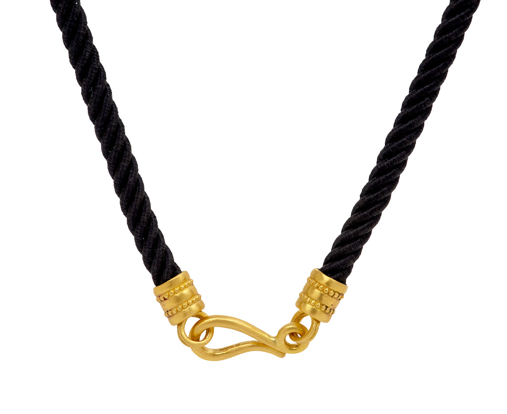 Black Twisted Silk Rope Collar