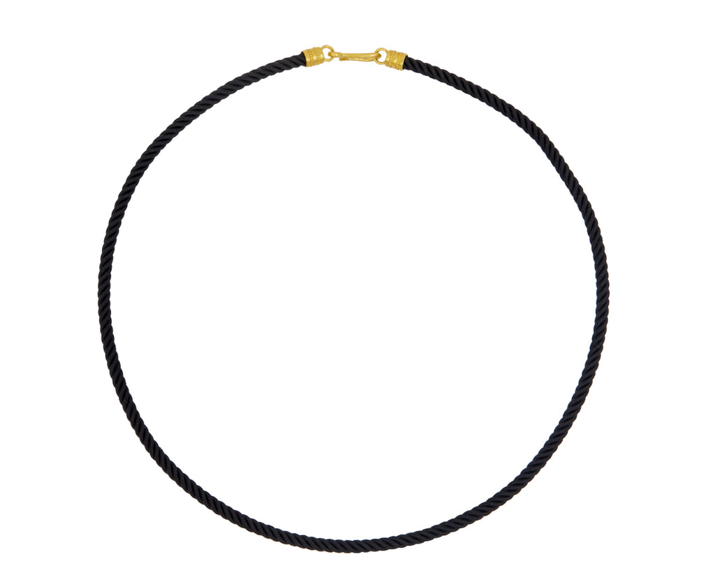 Black Twisted Silk Rope Collar