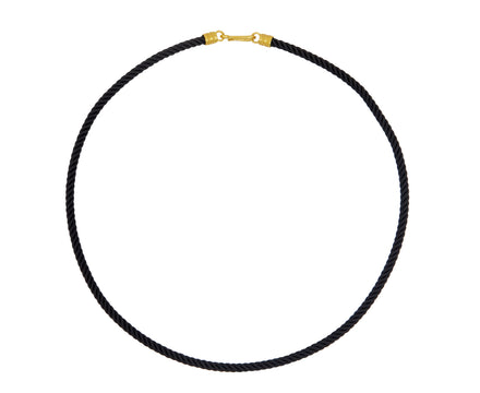 Black Twisted Silk Rope Collar - TWISTonline 