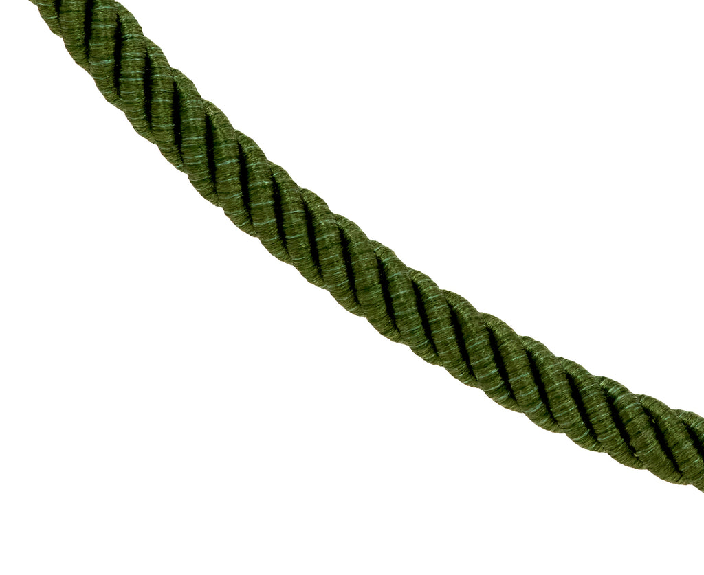 Racer Green Twisted Silk Rope Collar