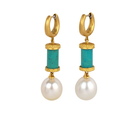 Short Laurel Tropaion Turquoies Earrings