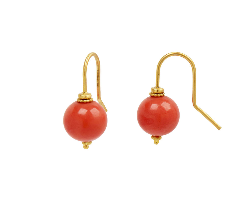 Antique Coral Baby Linea Earrings