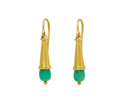 Opaque Emerald Becher Earrings