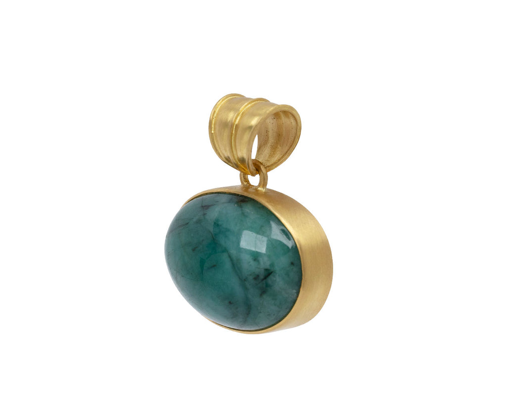 Smooth Oval Emerald Pendant ONLY