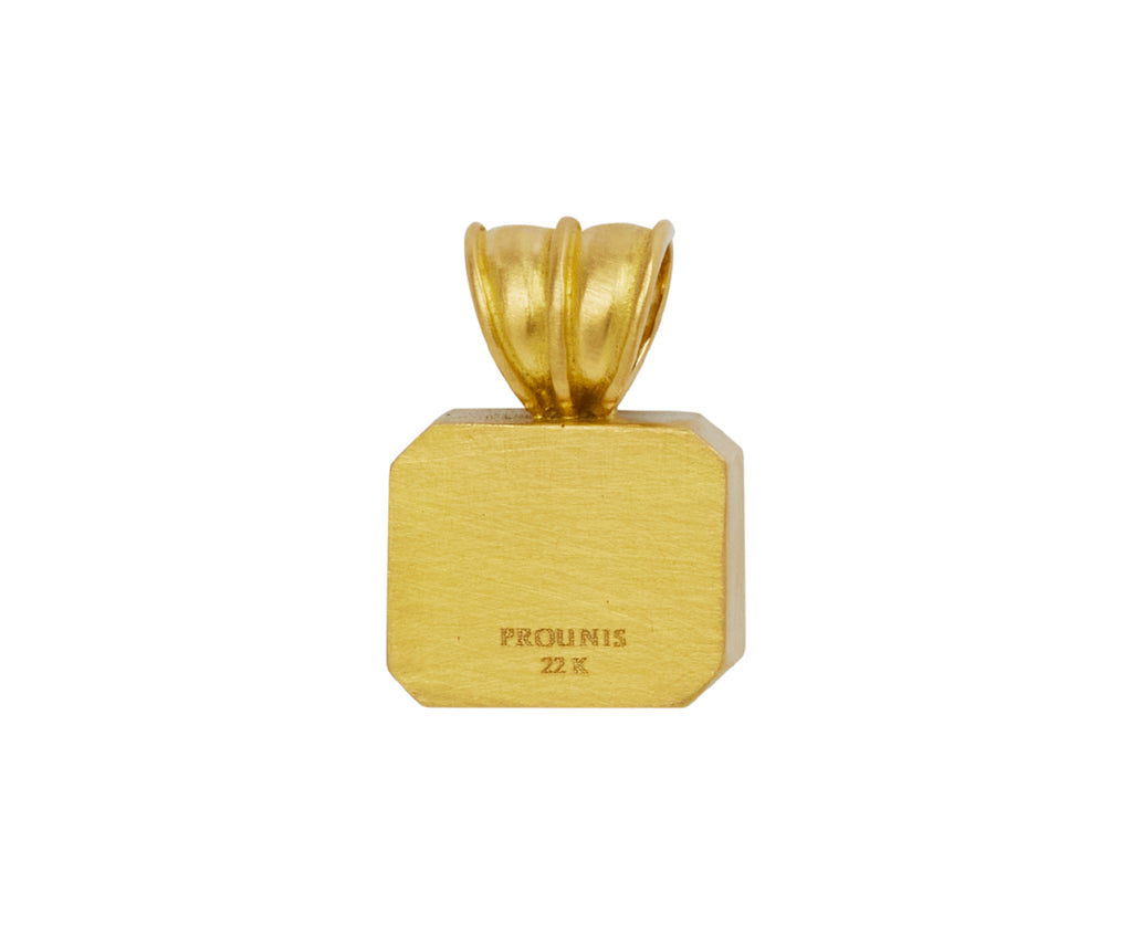 Prounis Baby Green Beryl Block Pendant ONLY - back