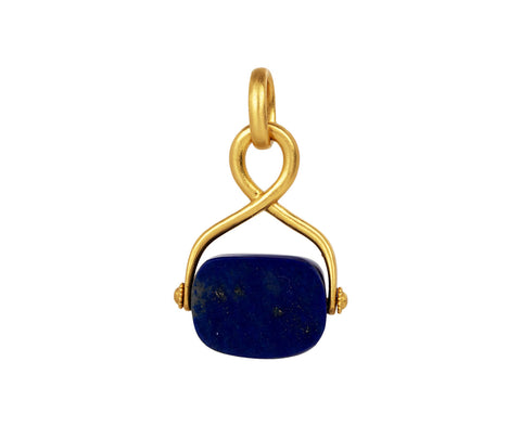 Prounis Lapis Intaglio Unda Spin Pendant Charm ONLY