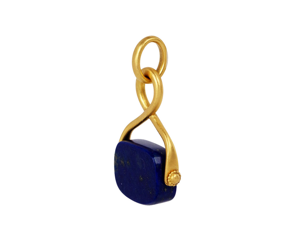 Prounis Lapis Intaglio Unda Spin Pendant Charm ONLY Side View