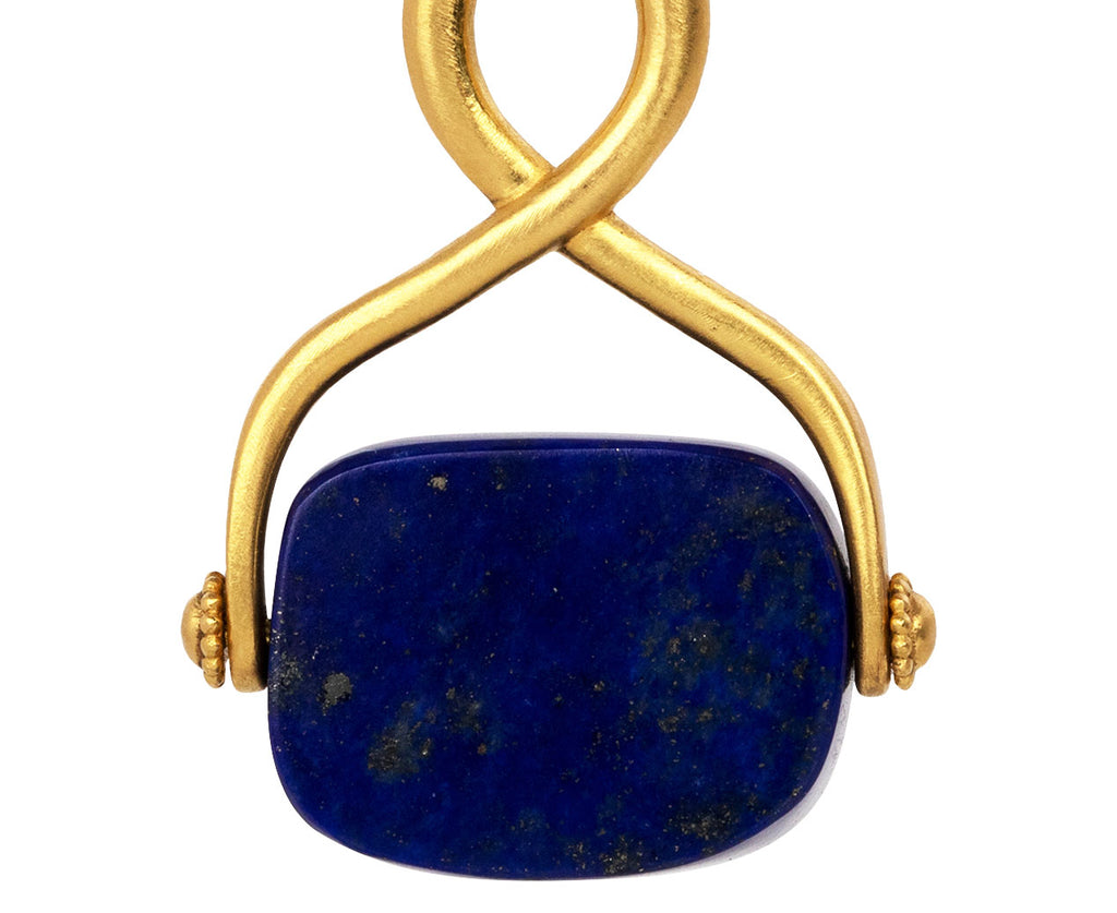Prounis Lapis Intaglio Unda Spin Pendant Charm ONLY Close Up