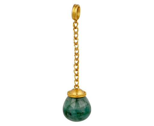 Opaque Emerald Haltere Chain Drop Pendant ONLY