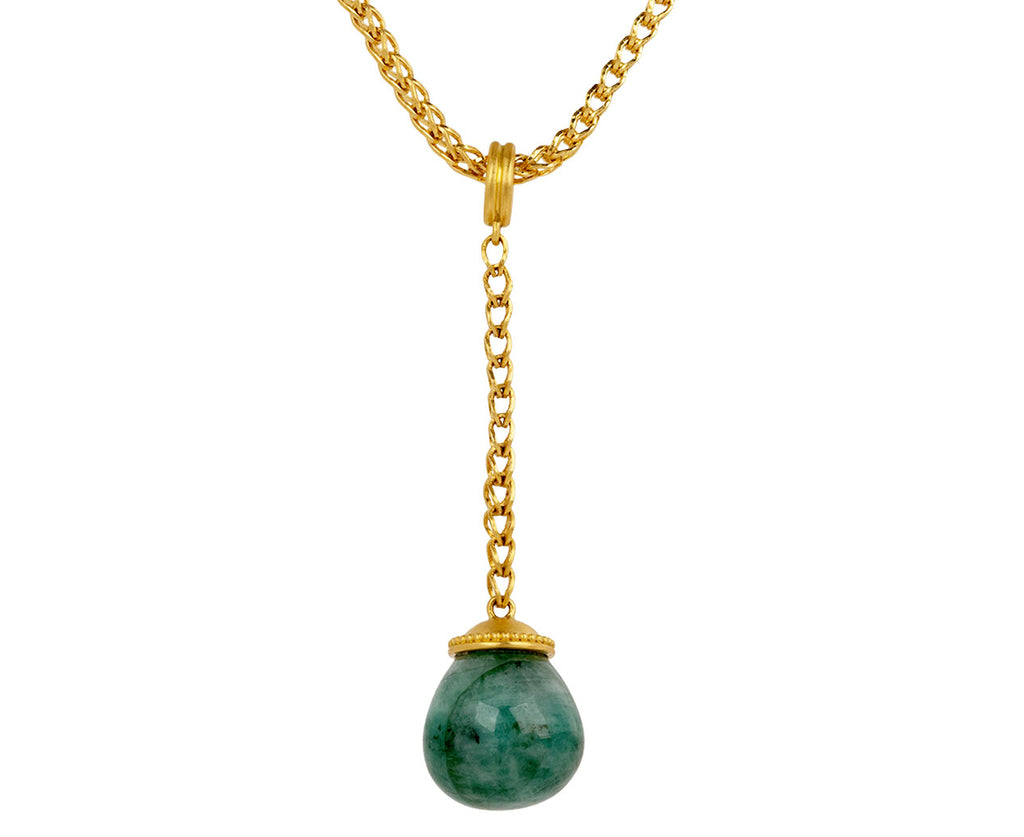 Opaque Emerald Haltere Chain Drop Pendant ONLY